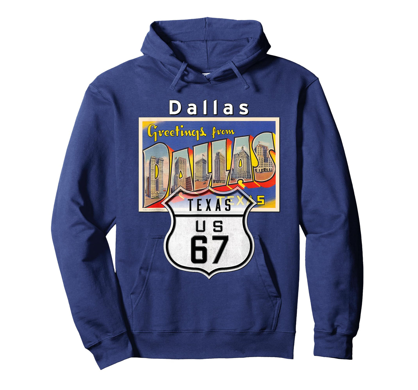 Dallas Texas TX Highway US 67 Large Letter Travel Postcard T-Shirt