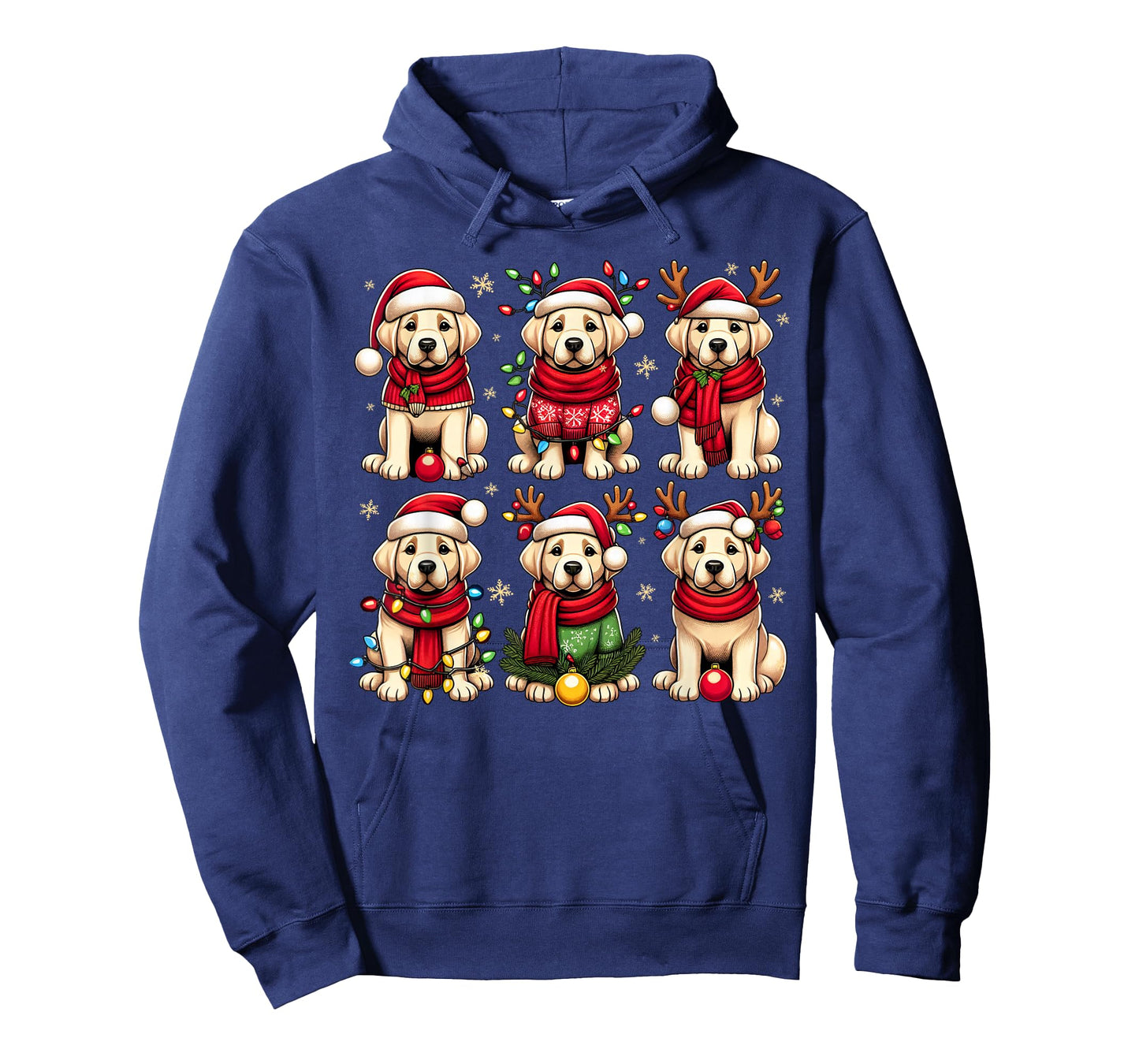 Cute Labrador Santa Christmas Lights Funny Xmas Animal Lover T-Shirt