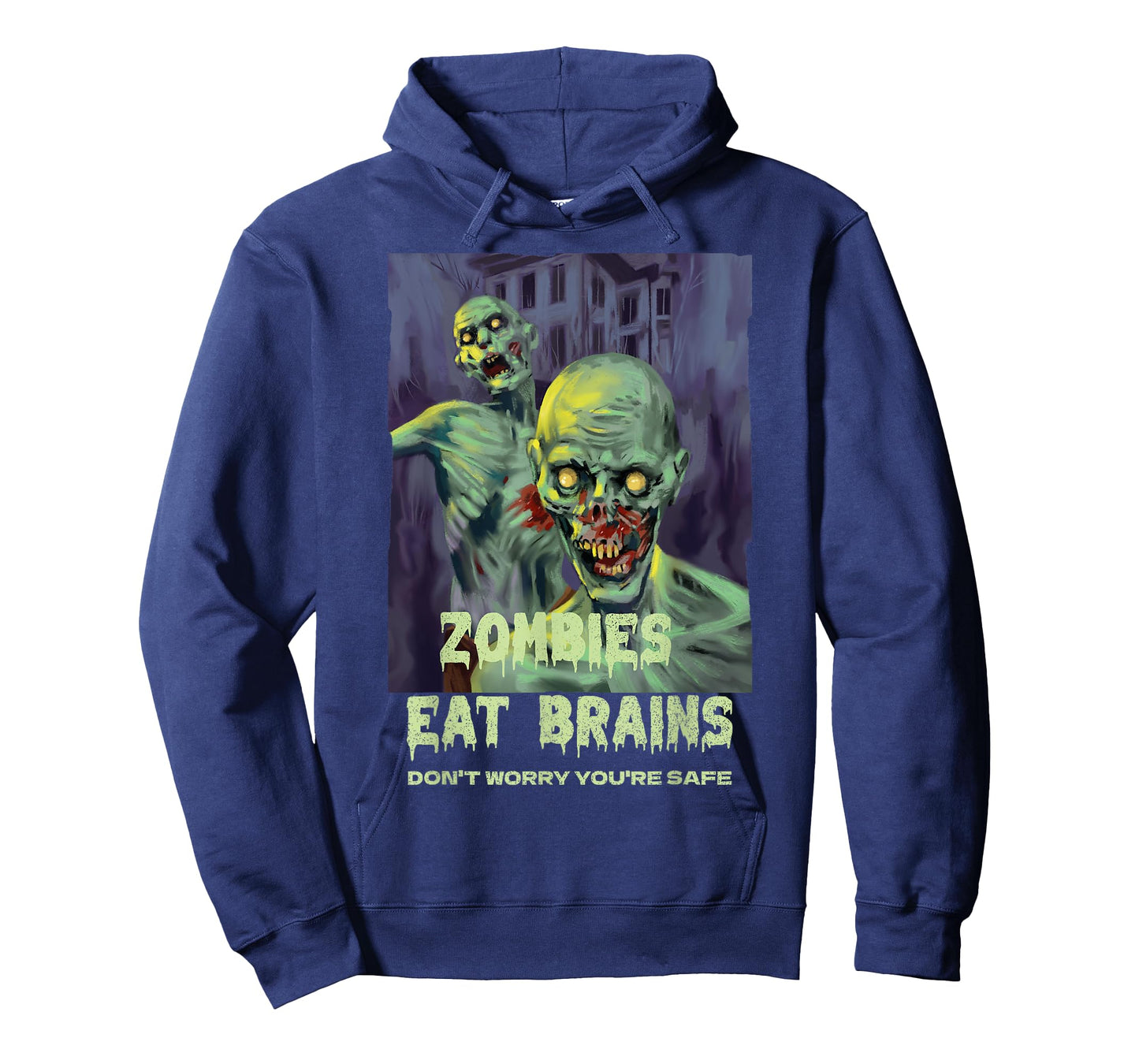 Halloween Retro Horror Movie Zombies Eat Brains You're Safe T-Shirt