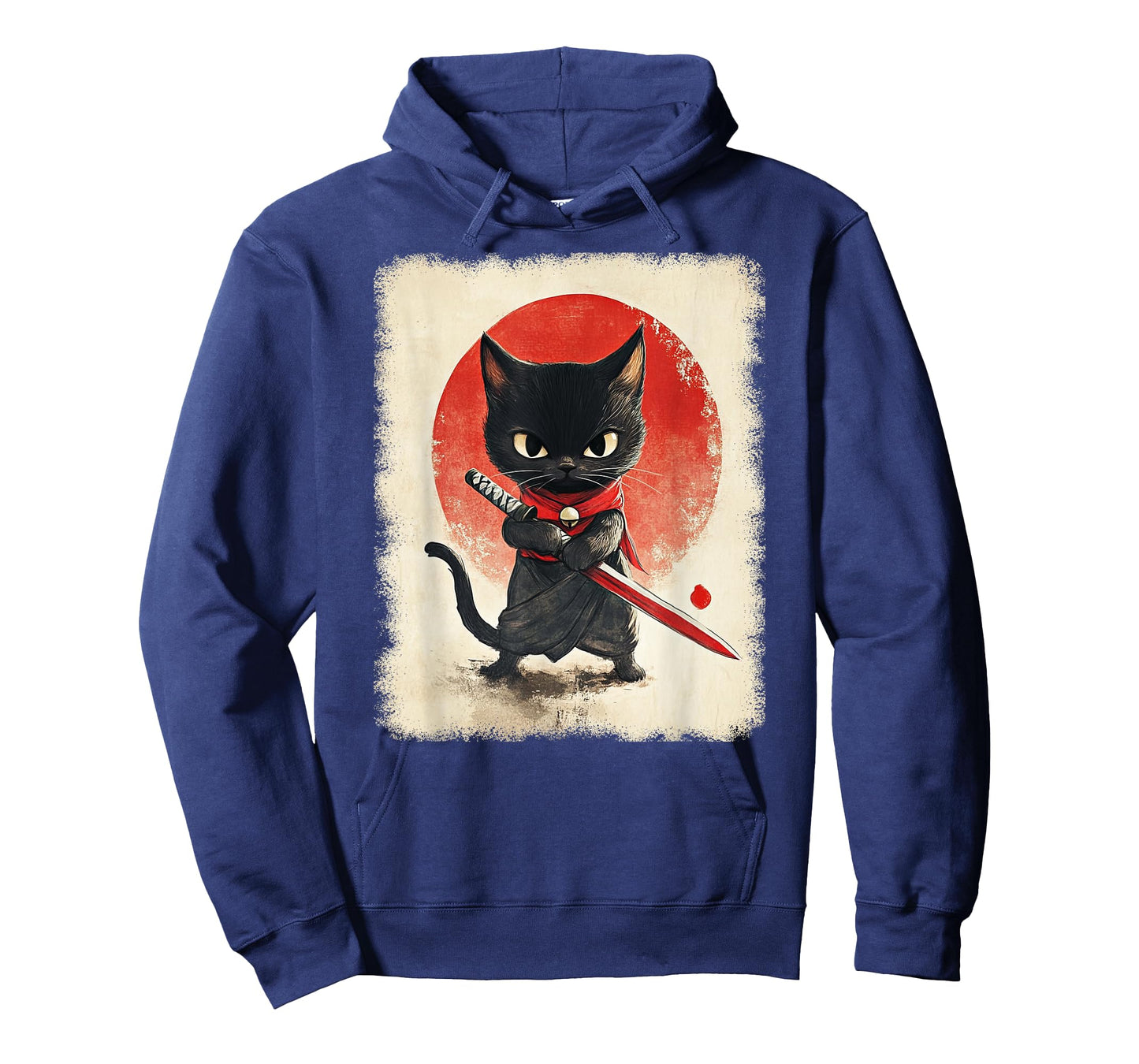 Japanese Samurai Kitten Kawaii Ninja Cat T-Shirt