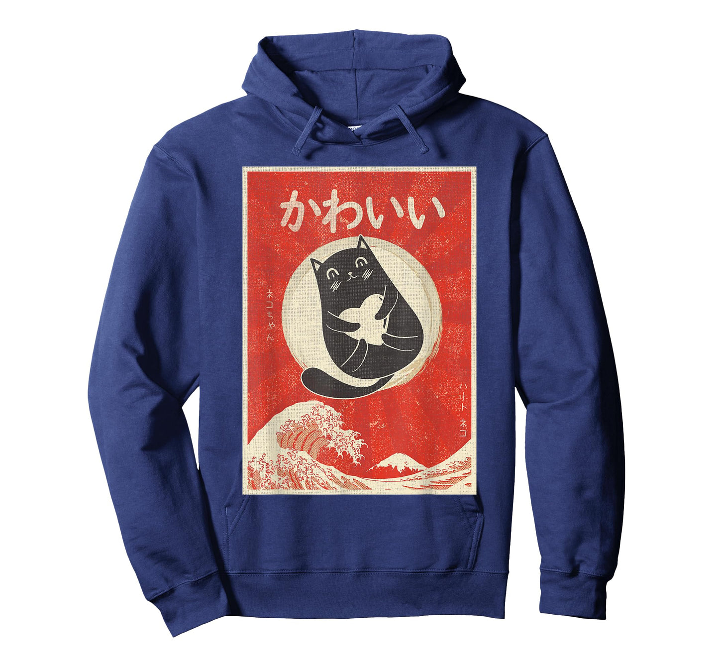 Retro Japanese Anime Cat Kawaii Japanese Word T-Shirt for Men Women Girls Kids