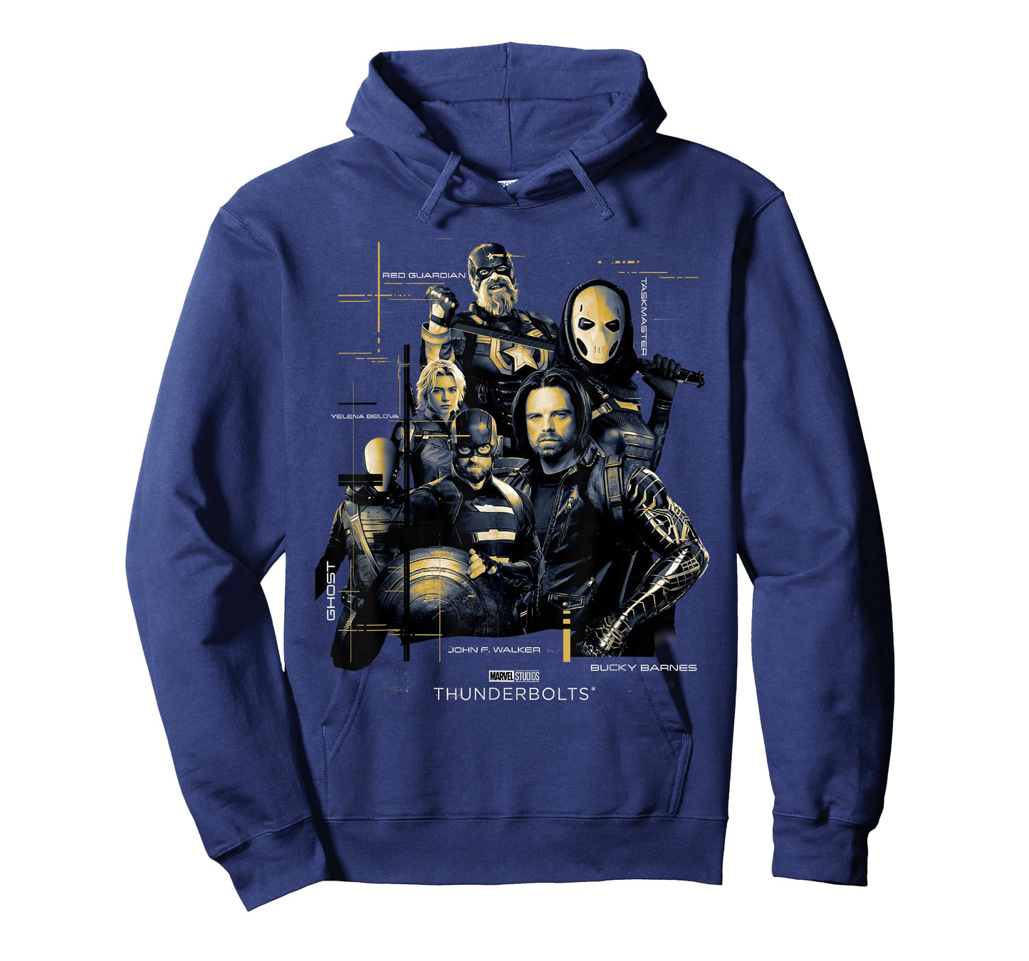Marvel Thunderbolts Schematics Vintage Group Shot T-Shirt