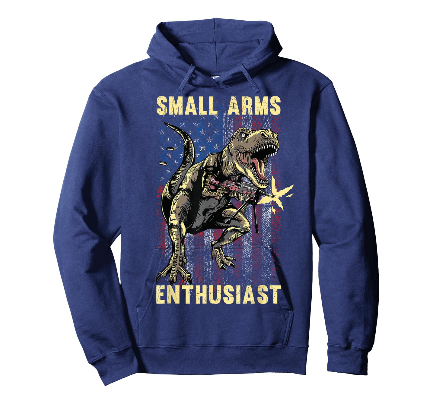 Small Arms Enthusiast Funny T-rex With Machine Gun USA Flag T-Shirt