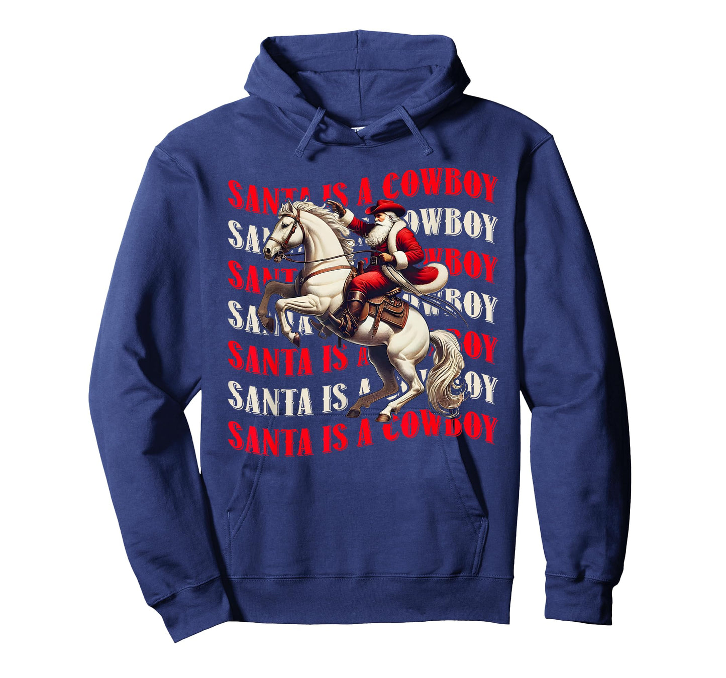 Santa is A Cowboy Xmas Western Christmas Ride Horse Texas T-Shirt