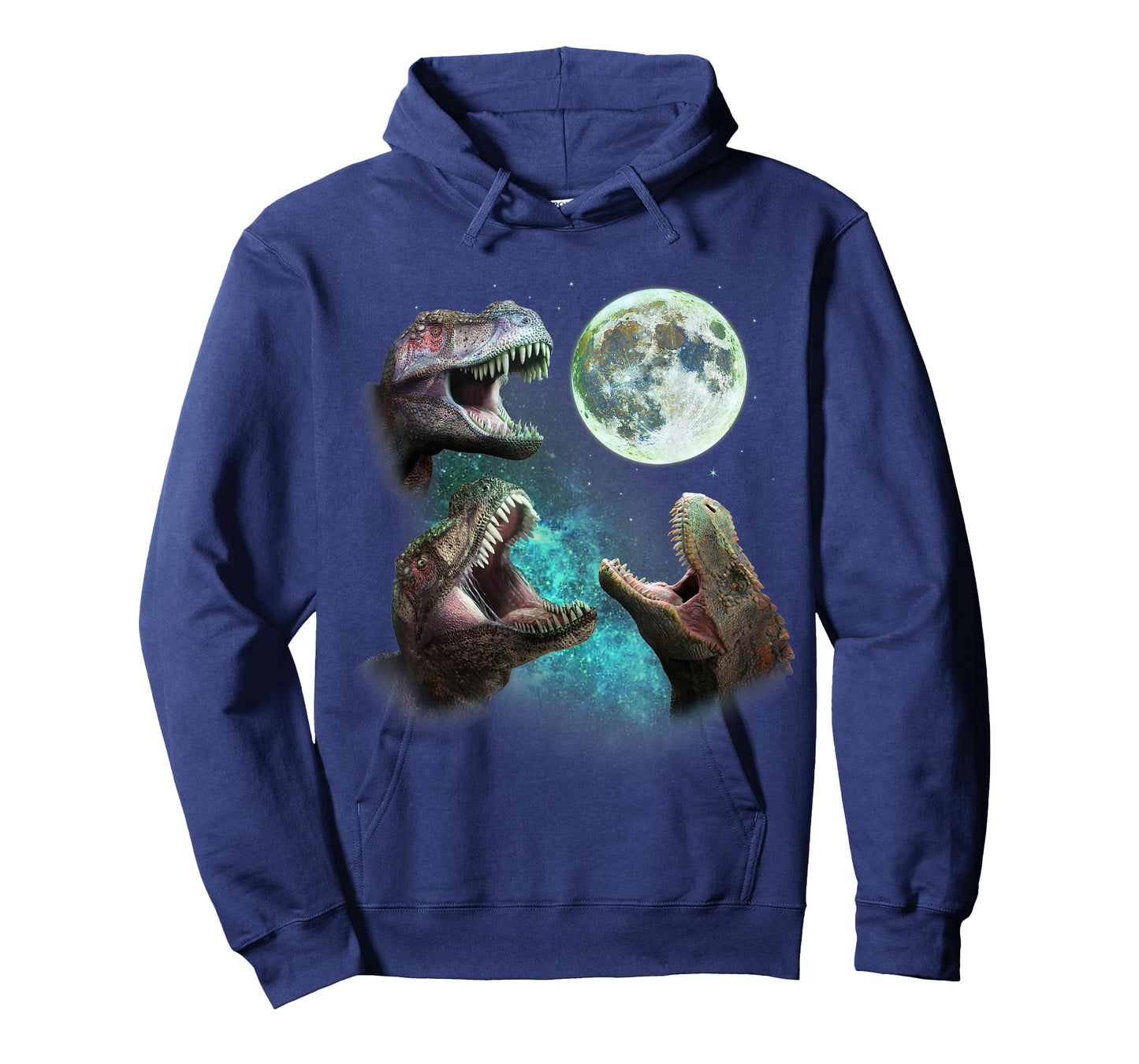 Three T-Rex Dinosaurs Howl At Moon 3 Wolves Parody T-Shirt