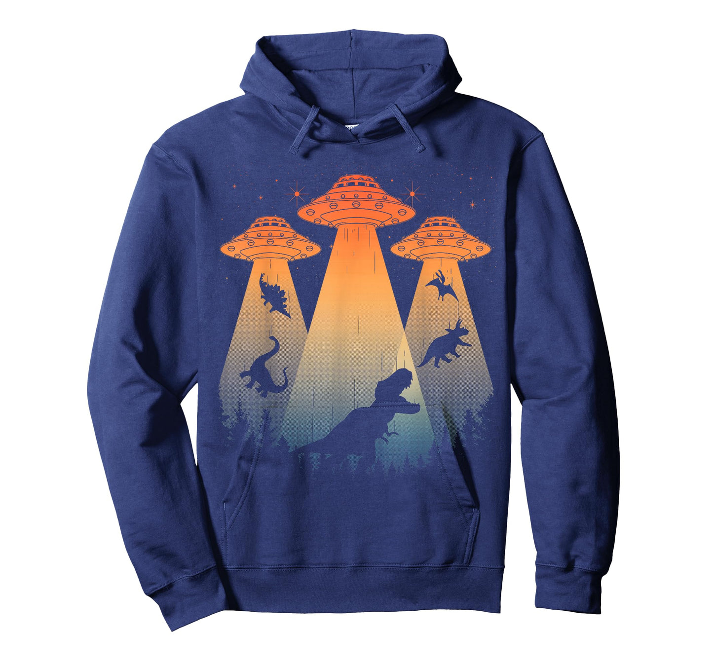 Cool Dinosaur Art For Men Women UFO Alien Abduction Dinosaur T-Shirt