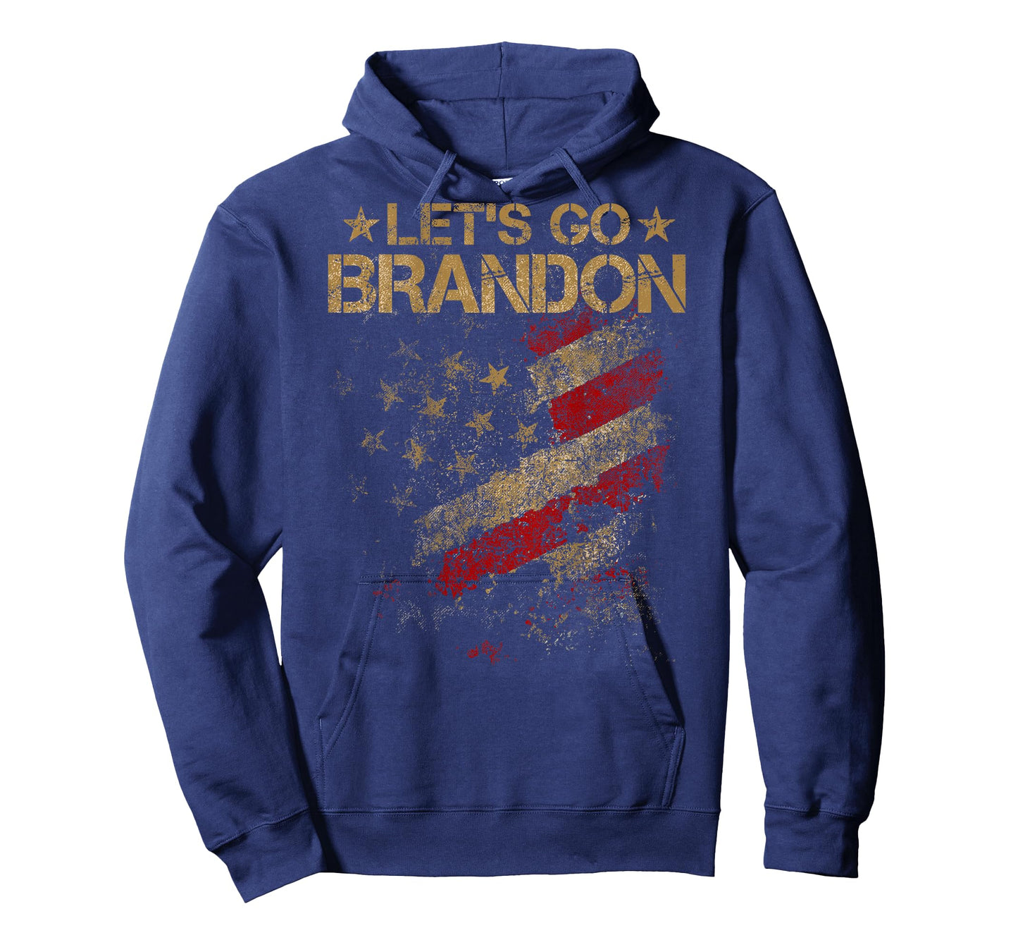 Let's Go Brandon Vintage American Flag Patriotic on back T-Shirt
