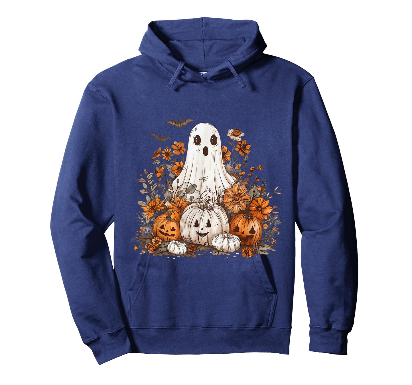 Cute Boho Flower Ghost Pumpkin Halloween Party Ghost Costume T-Shirt