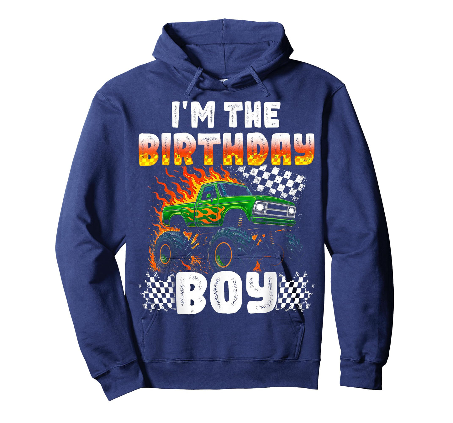 Funny I'm the Birthday Boy Monster Truck Birthday Men Kids T-Shirt