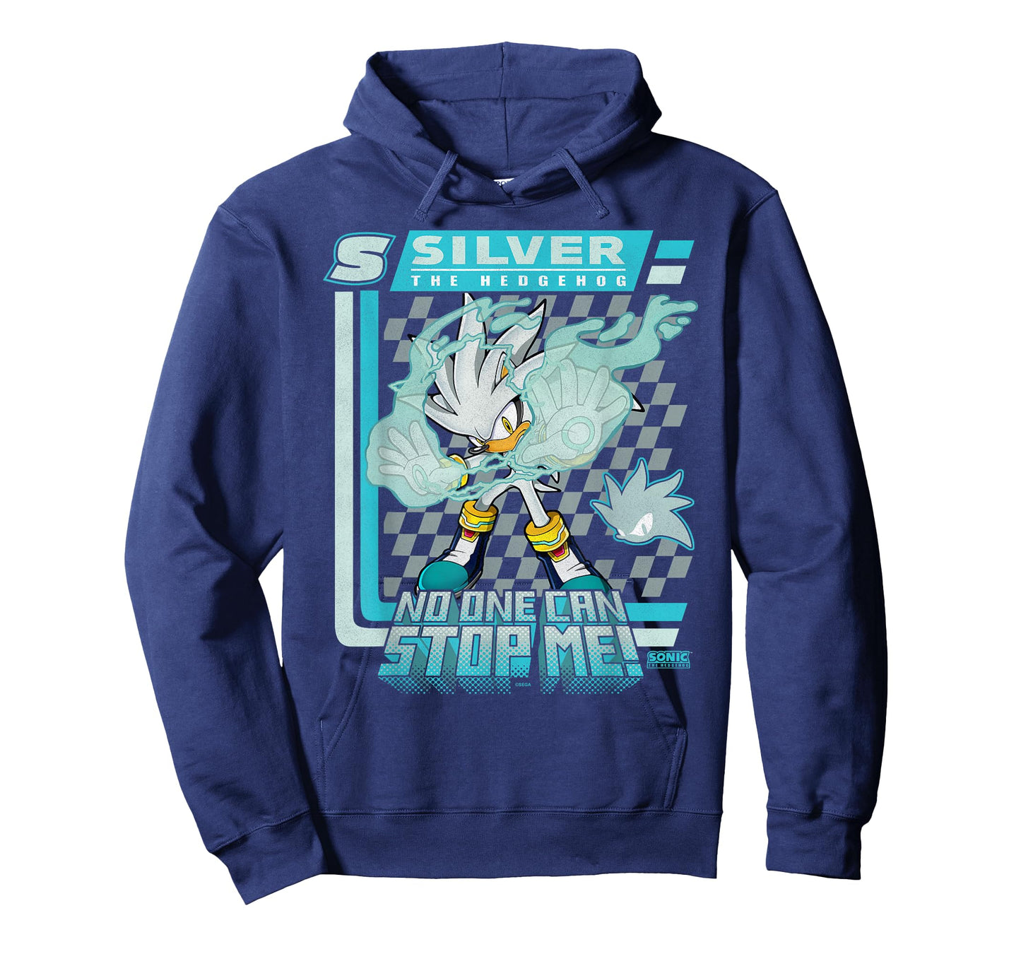 Sonic The Hedgehog Silver The Hedgehog Racing Poster T-Shirt