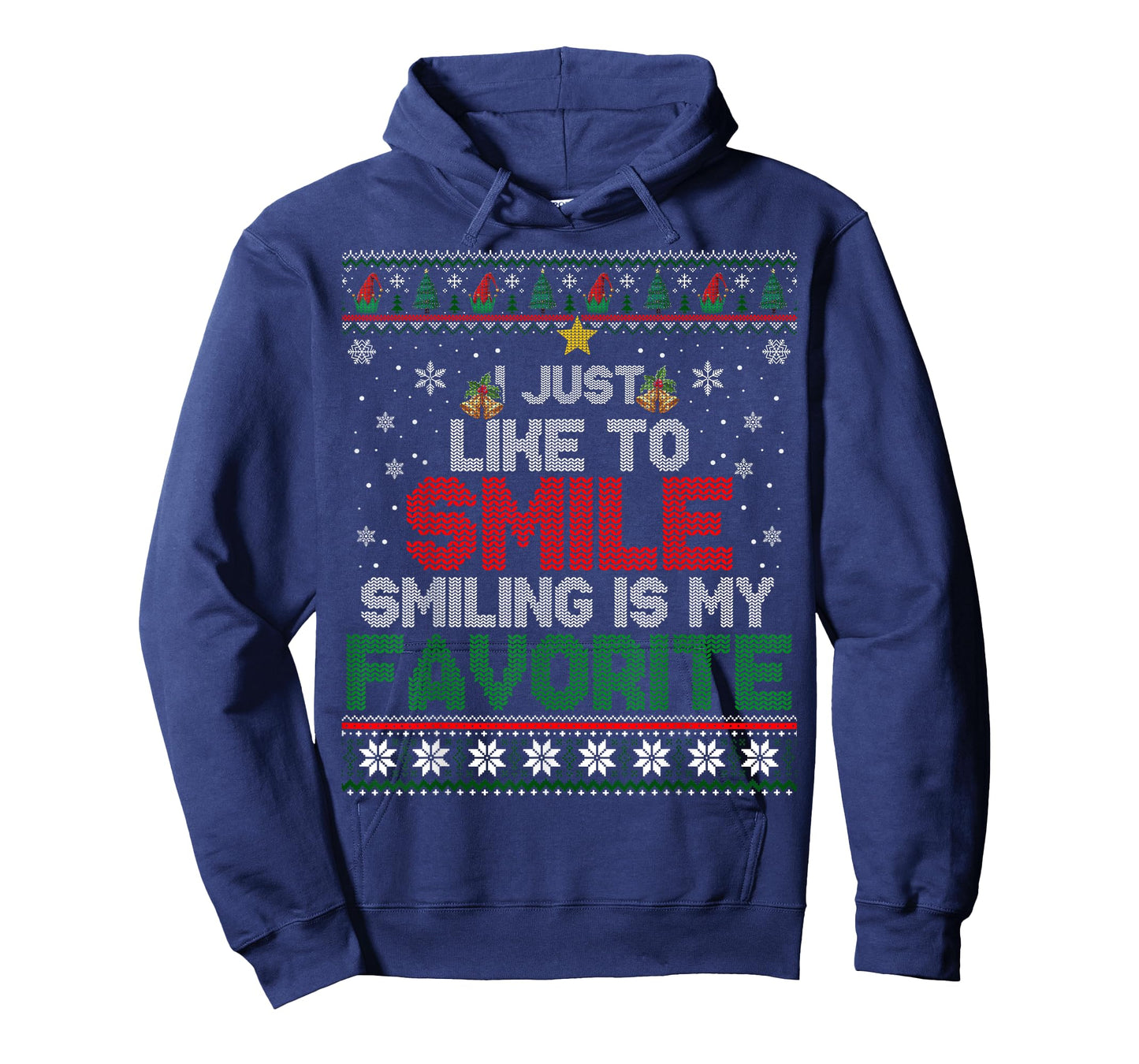 I Just Like To Smile Smiling Is My Favorite X-mas Elf Ugly T-Shirt