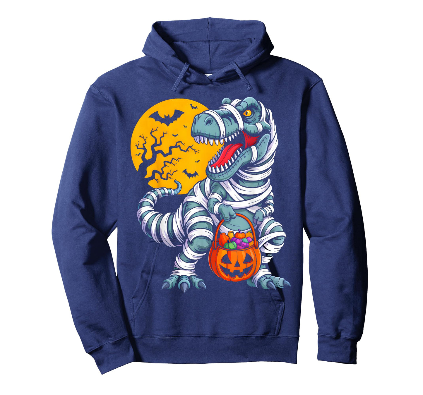 Mummy Dinosaur T-Rex Moon Pumpkin Candy Halloween Boys Kids T-Shirt