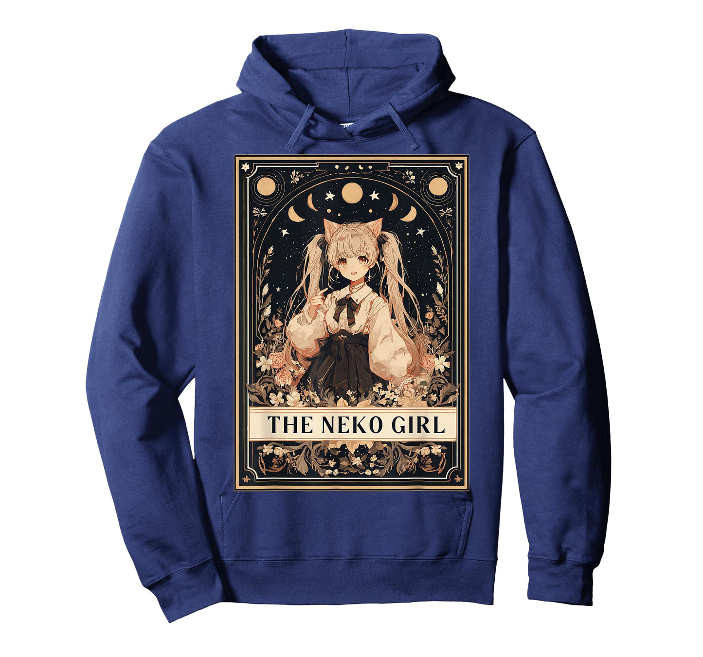 The Neko Girl Anime Manga Japanese Cat Girl Tarot Card T-Shirt