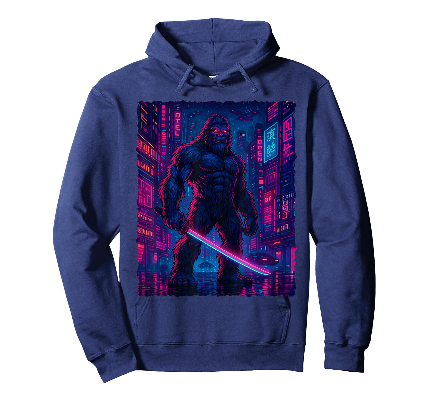 Cyberpunk Bigfoot - Sasquatch Yeti Cryptids T-Shirt