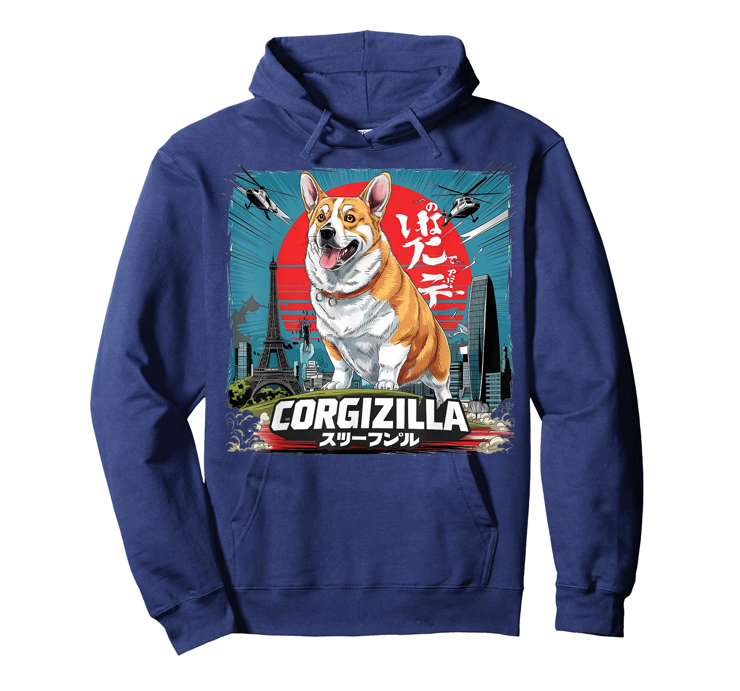 Puppy Dog CorgiZilla Parody Japanese Art Corgi Dog Mom Dad T-Shirt