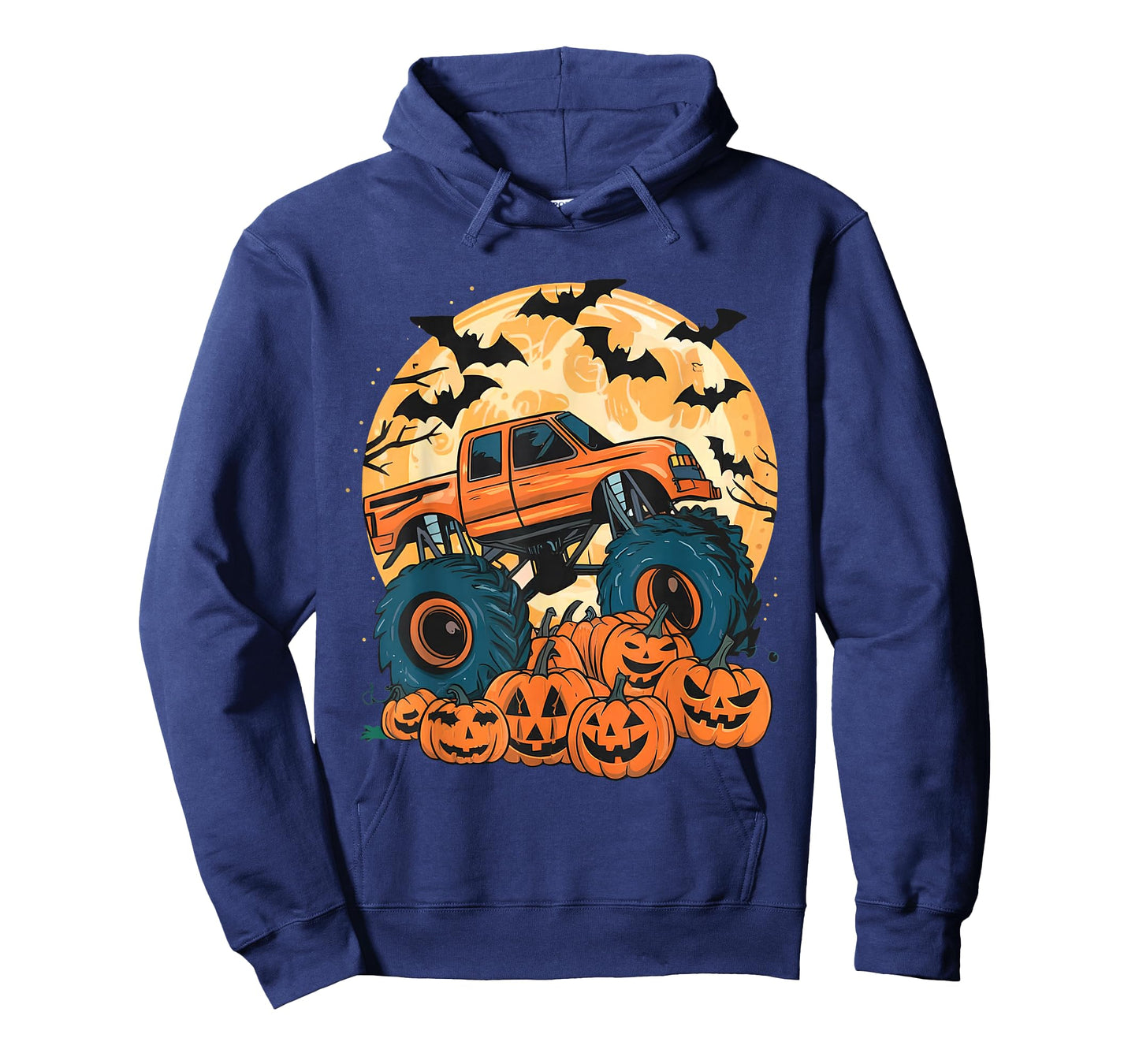 Ghost Truck Moon Pumpkin Toddler Boys Halloween Teens Kids T-Shirt