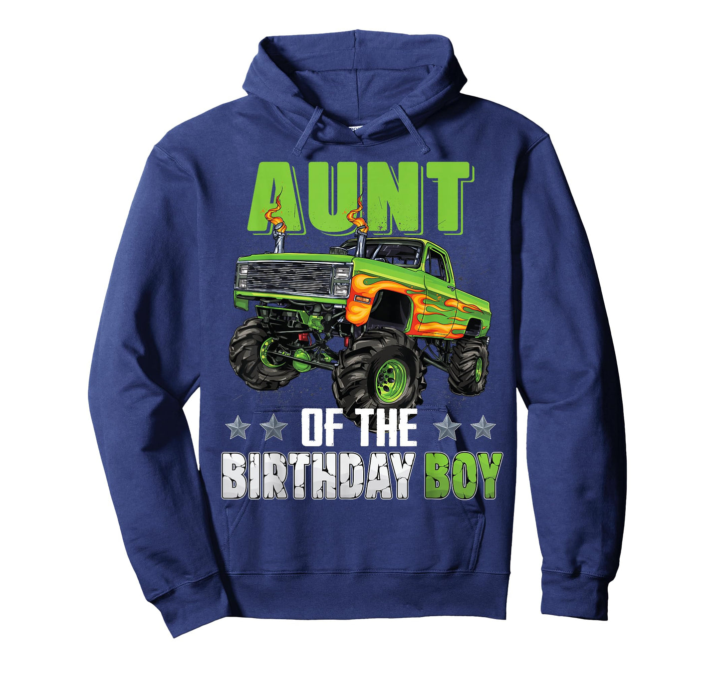 Aunt of Birthday Boy Monster Truck Car Family Matching T-Shirt