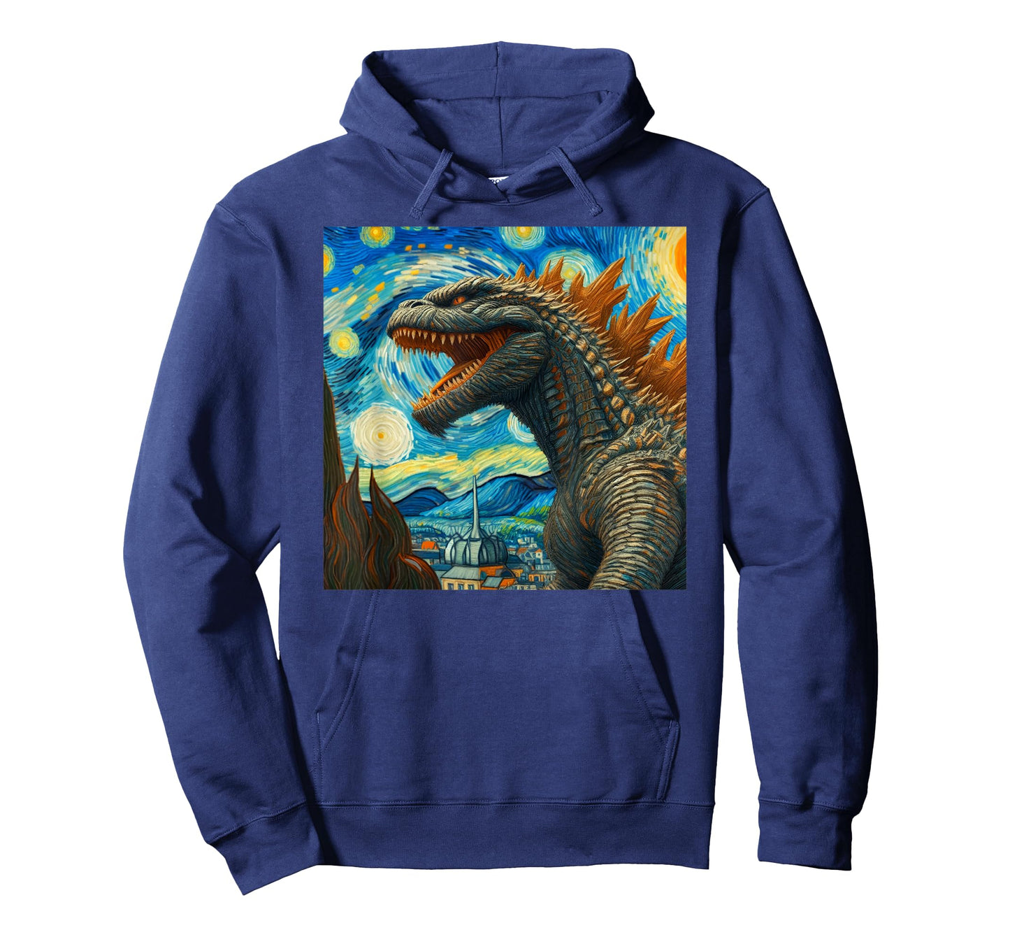 Vintage Japanese Monster Kaiju Van Gogh Starry Night T-Shirt