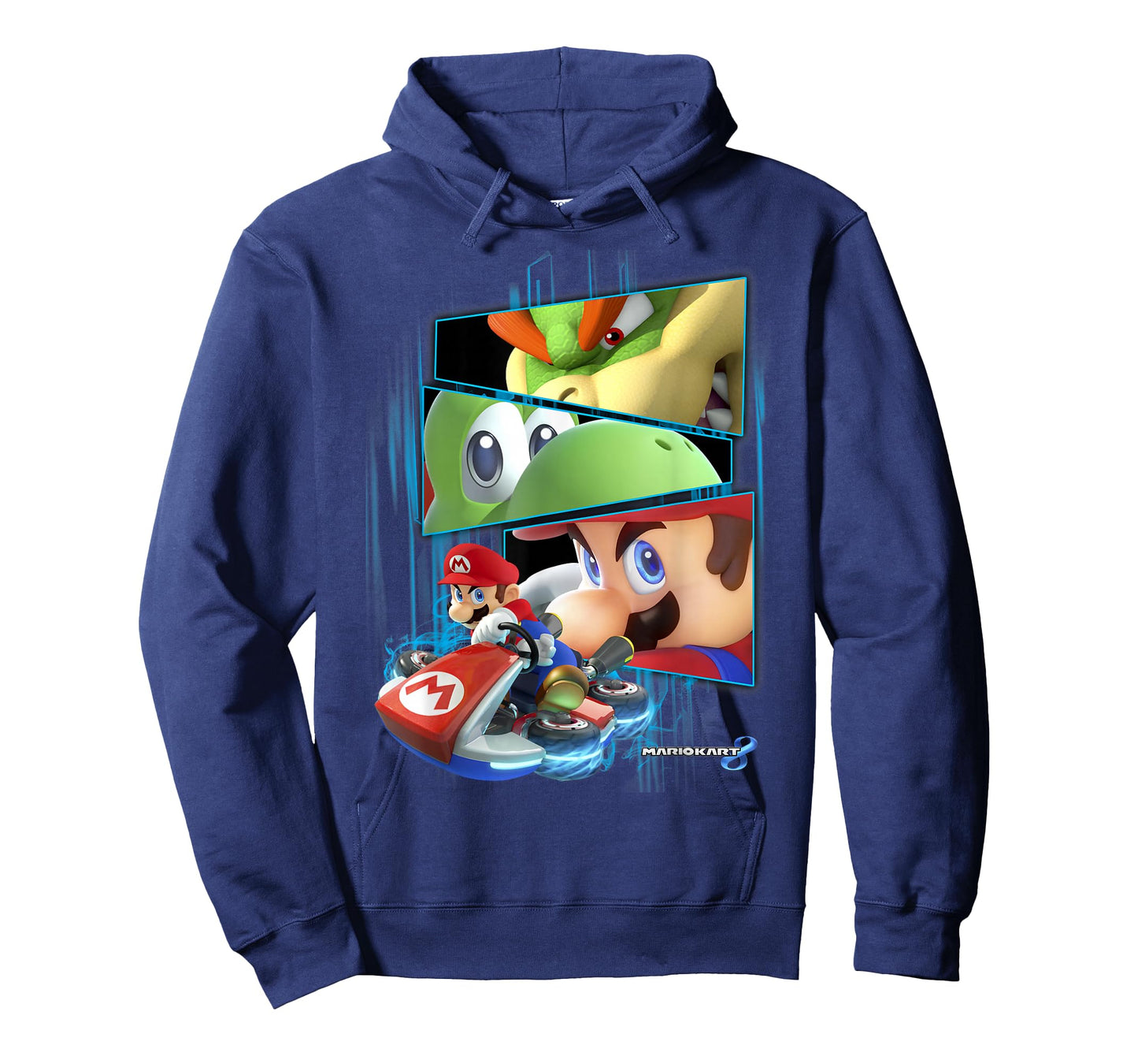 Nintendo Mario Kart 8 Yoshi Bowser Race Eyes Graphic T-Shirt T-Shirt