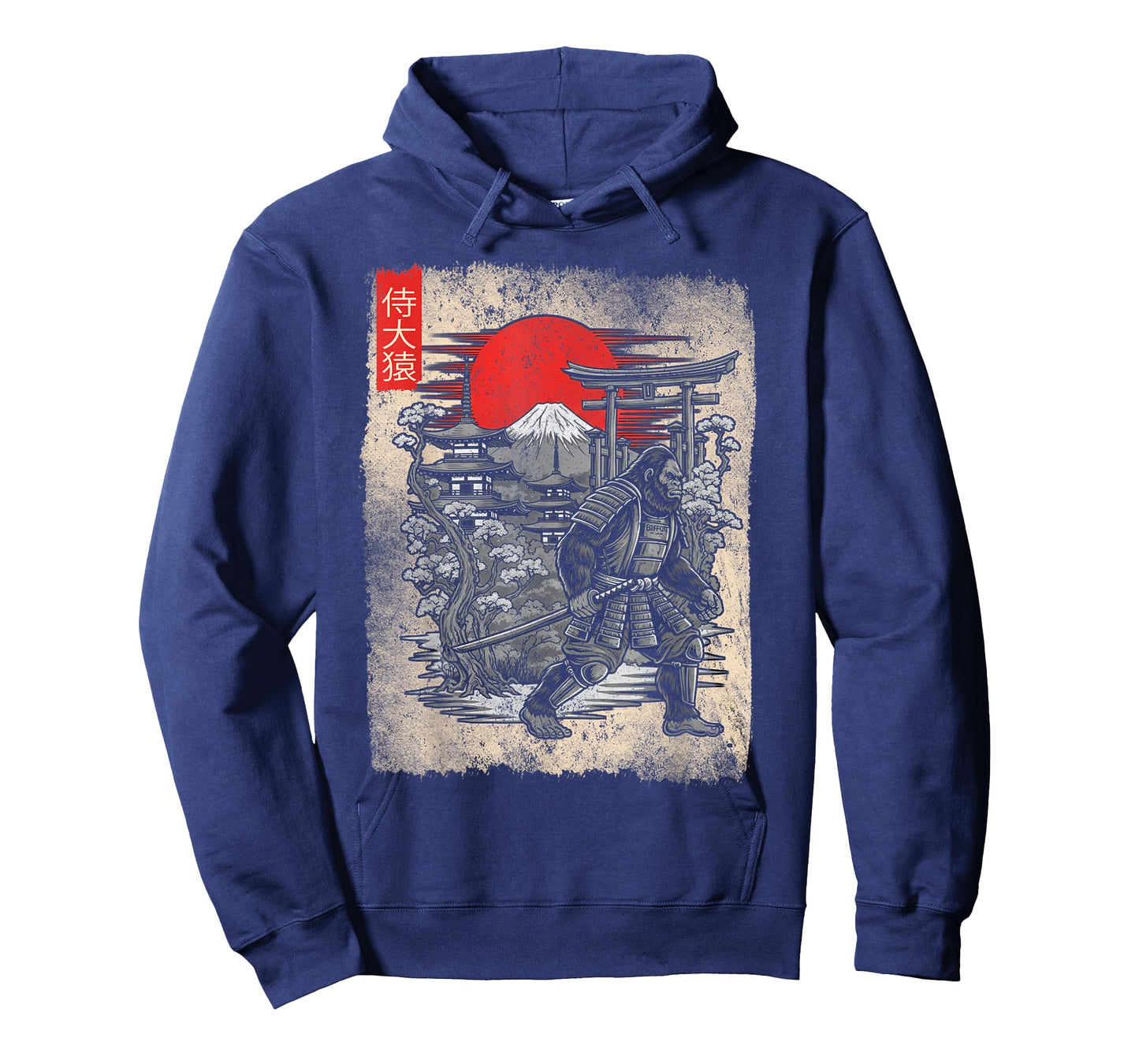 Funny Samurai Bigfoot Japanese Ukiyo-e Art Vintage Graphic T-Shirt