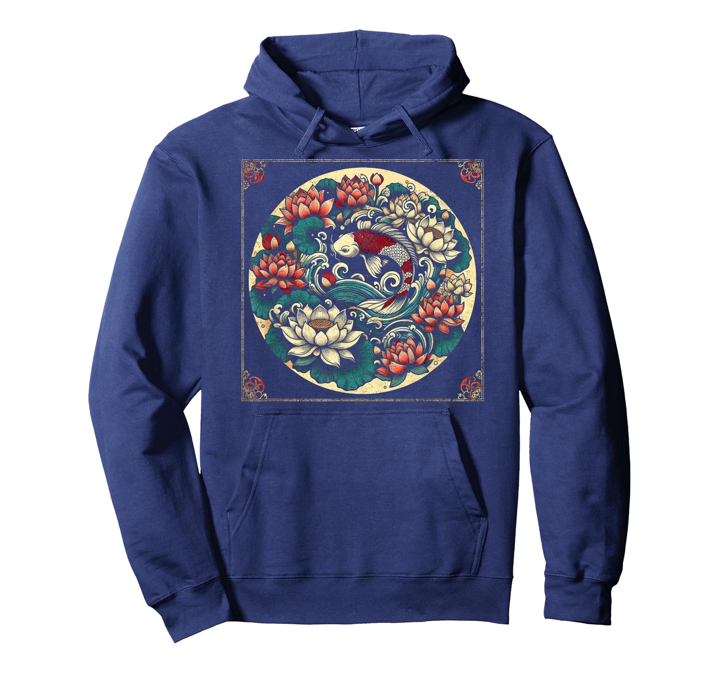 Japanese Koi Fish Lotus Design T-Shirt