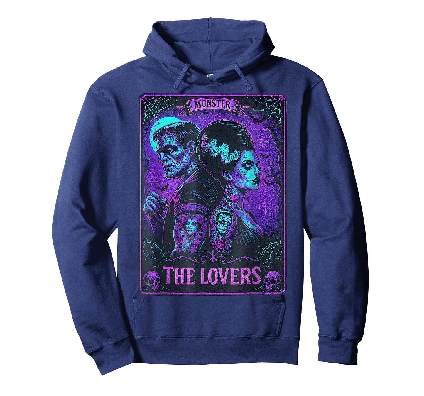The Monster Frankenstein And Bride The Lovers Tarot Card T-Shirt