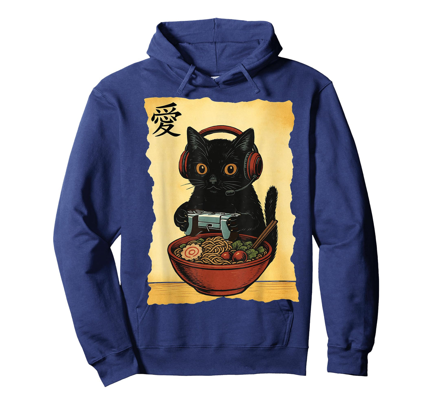 Cute Kawaii Gamer Cat Funny Ramen Retro Japanese Cat Gaming T-Shirt