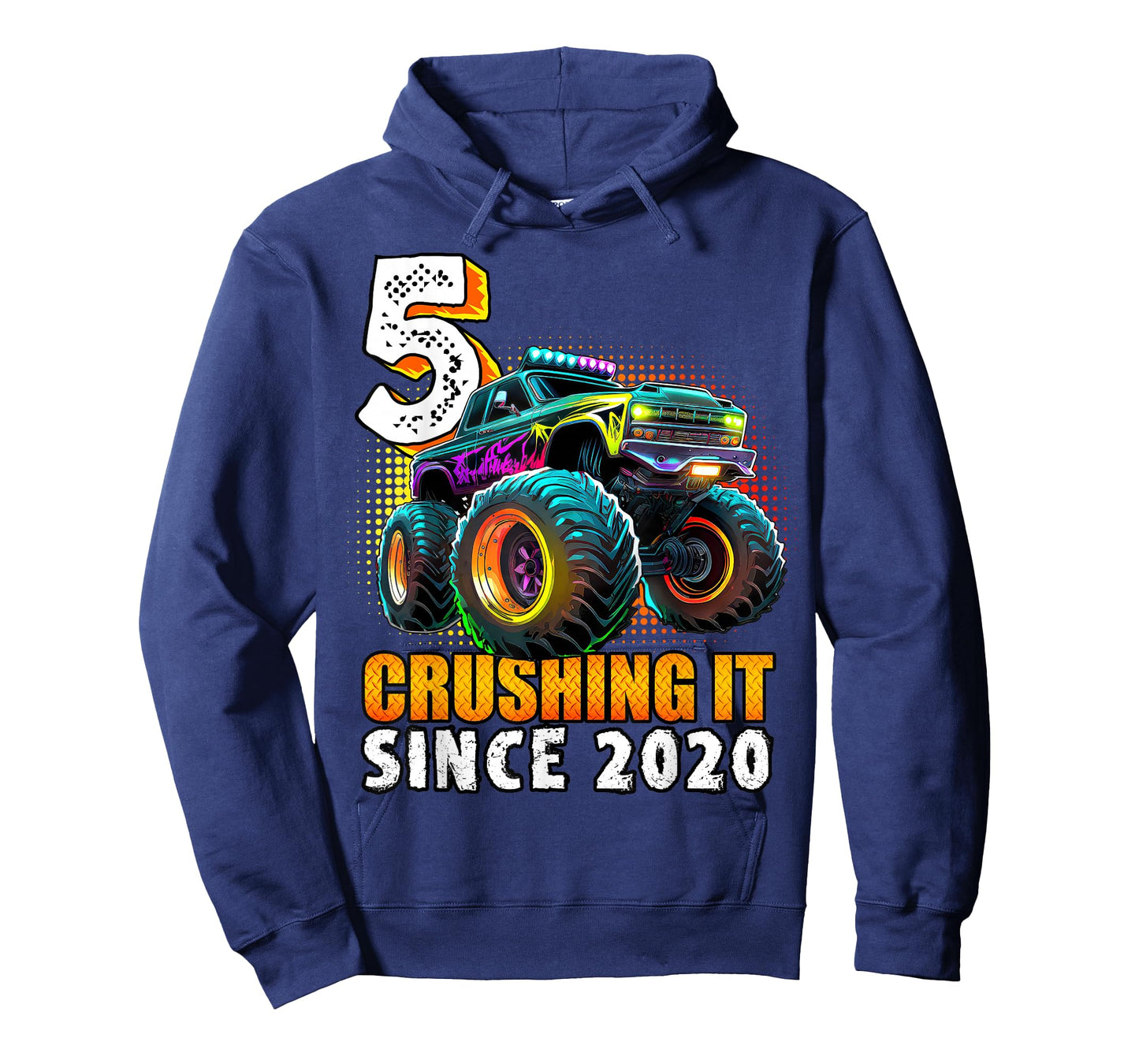 Birthday Monster Truck 5 year Old Boys 5th Party Born 2020 T-Shirt