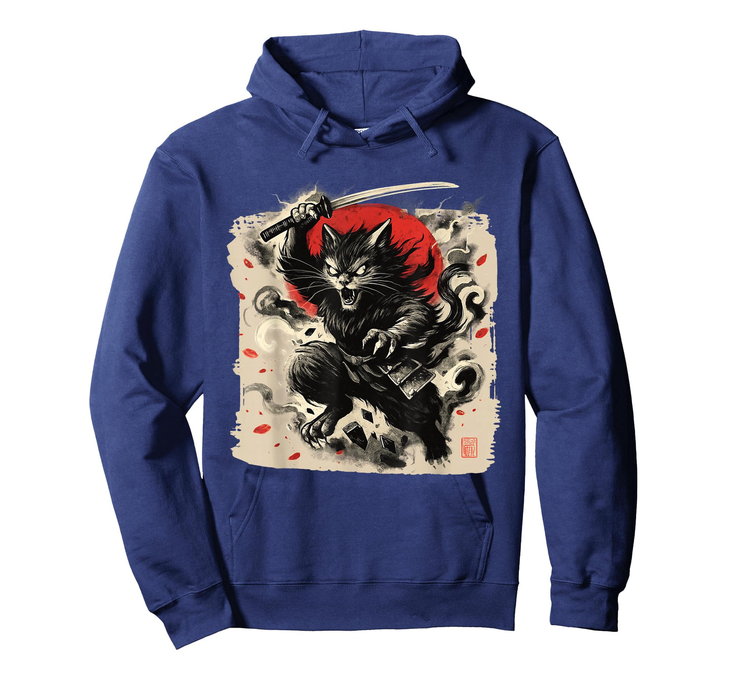 Samurai Cat Japanese Vintage Ukiyo-e Warrior Art Graphic T-Shirt