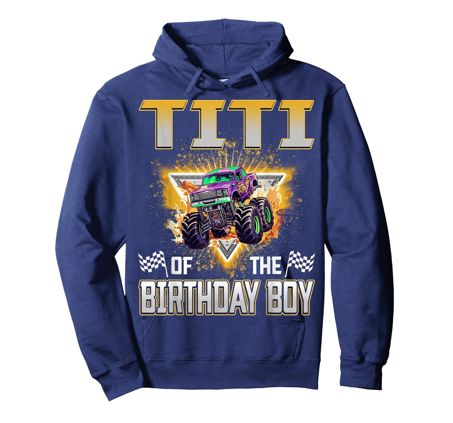 Titi of The Birthday Boy Monster Truck Birthday Family T-Shirt