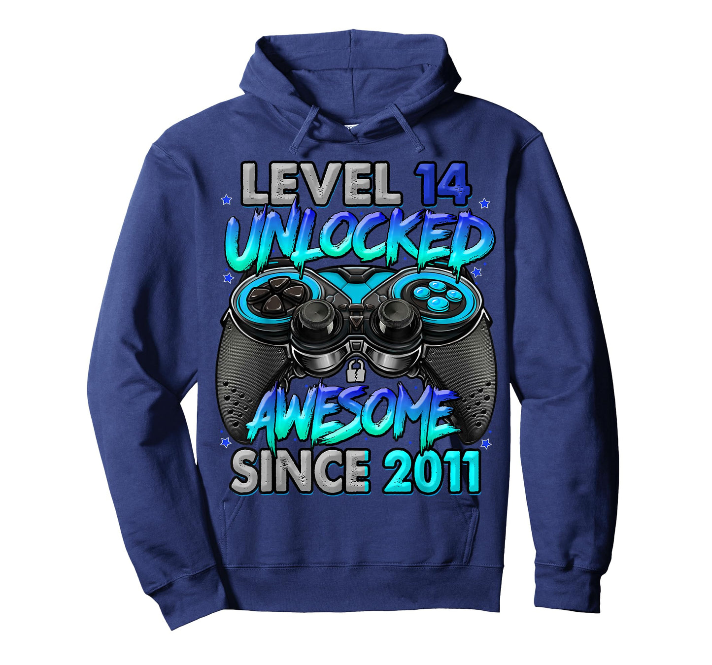 Level 14 Unlocked Awesome Since 2011 14th Birthday Gaming T-Shirt