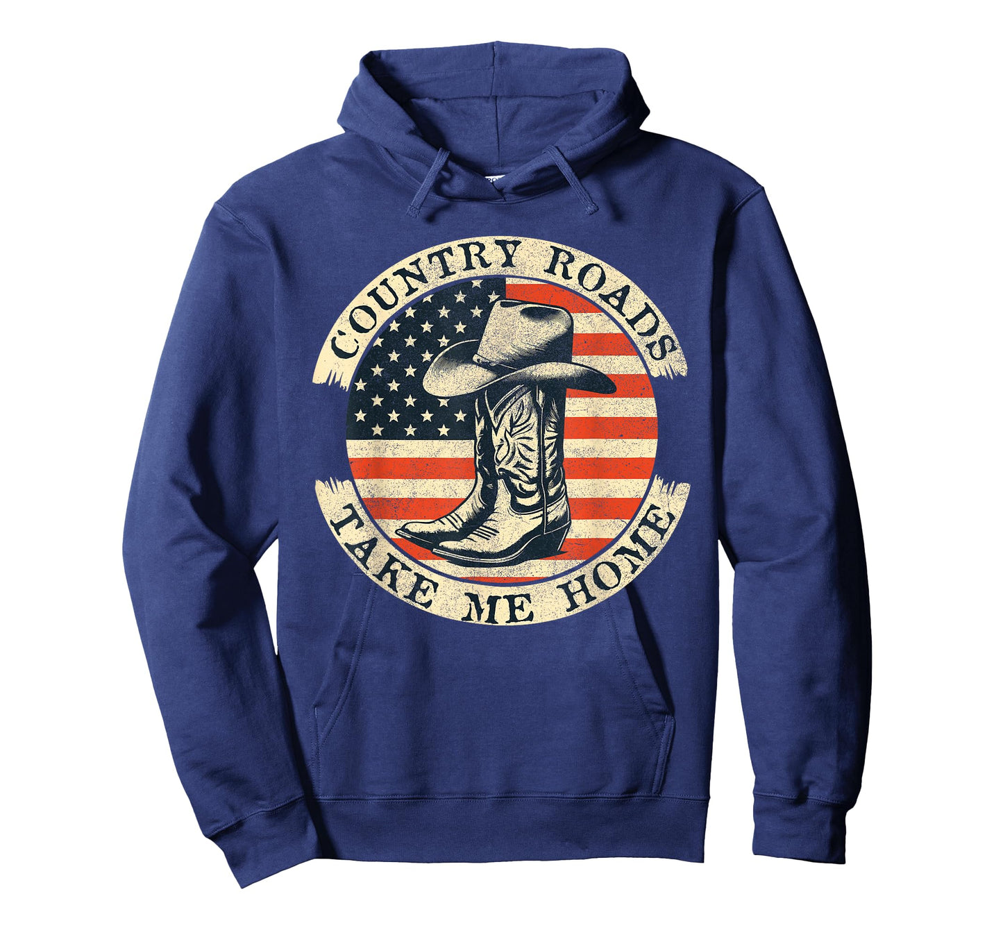 Country Roads Take Me Home Cowboy Western Virginia Retro T-Shirt