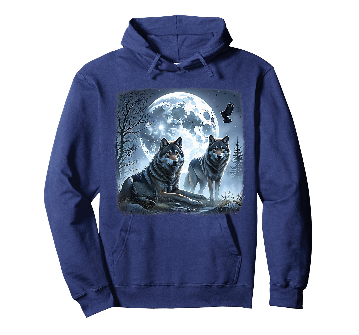 Mystical Wolves Native American Full Moon Mountain 0CAS09 T-Shirt