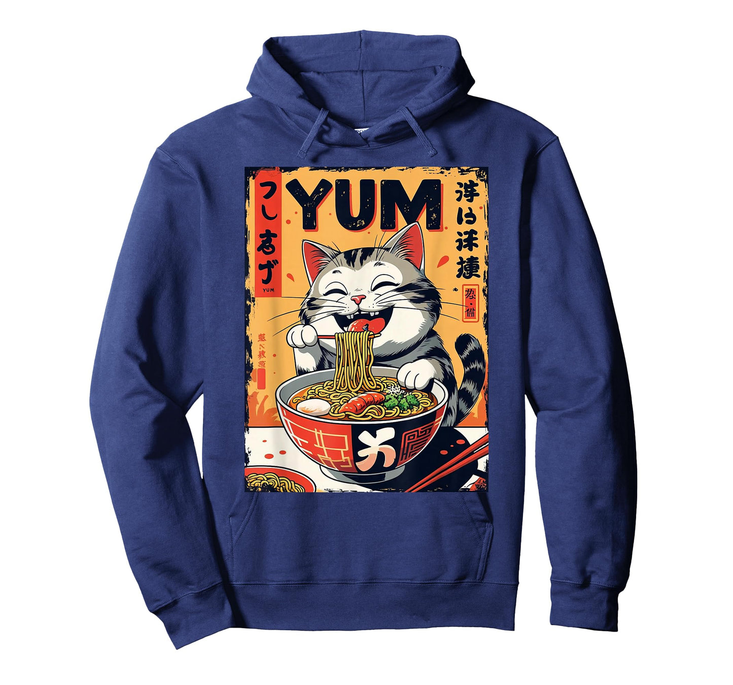 Cat Eating Ramen Tee, Cat Anime Ramen Noodles Funny T-Shirt