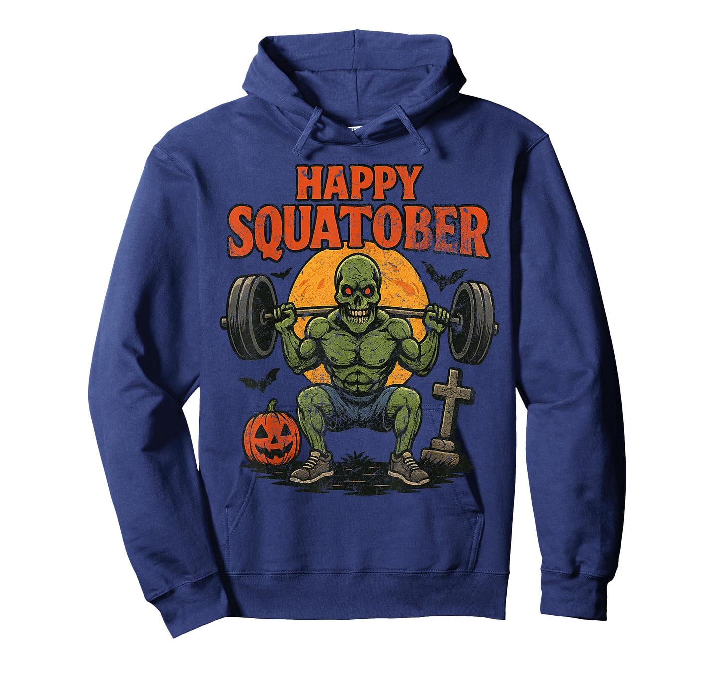 Happy Squatober Leg Day Challenge Vintage Halloween Zombie T-Shirt