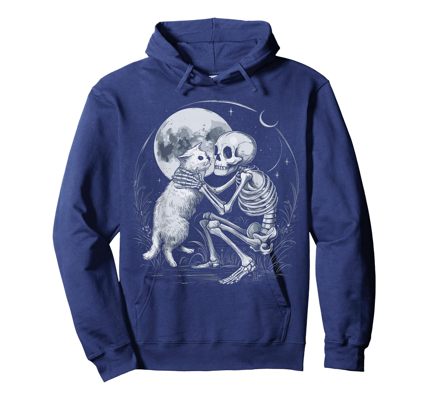 Skeleton Cat Skull Kitty Cute Goth Halloween Costume T-Shirt
