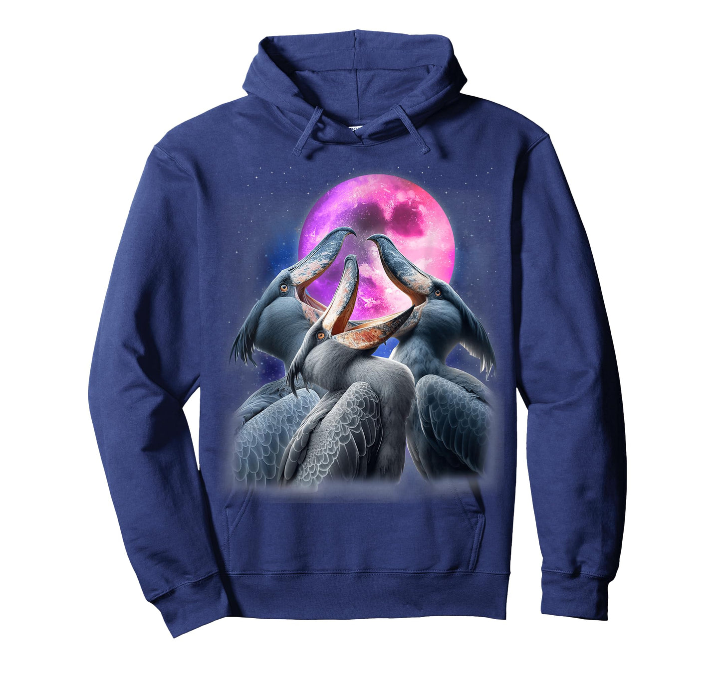3 Shoebill Stork Howling At The Moon Funny Shoebill Bird T-Shirt