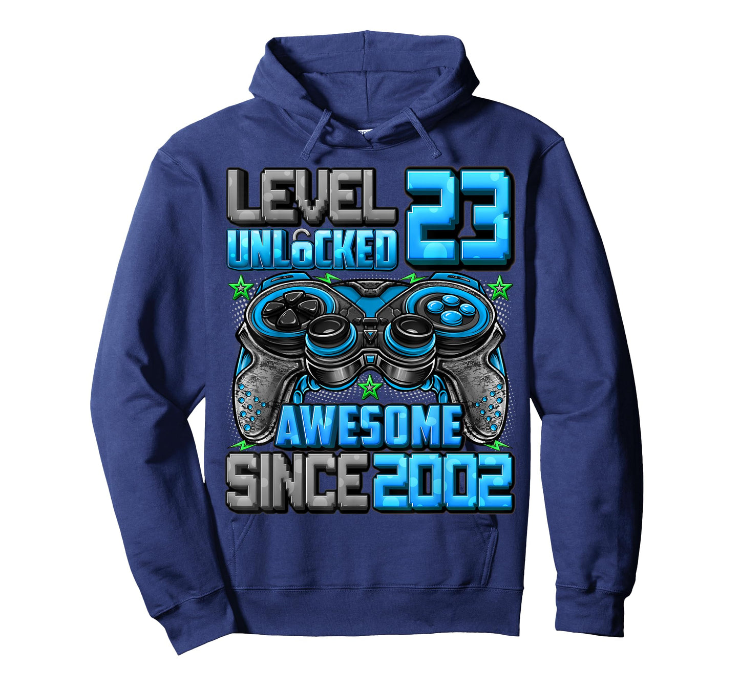 Level 23 Unlocked Awesome Since 2002 23rd Birthday Gaming T-Shirt