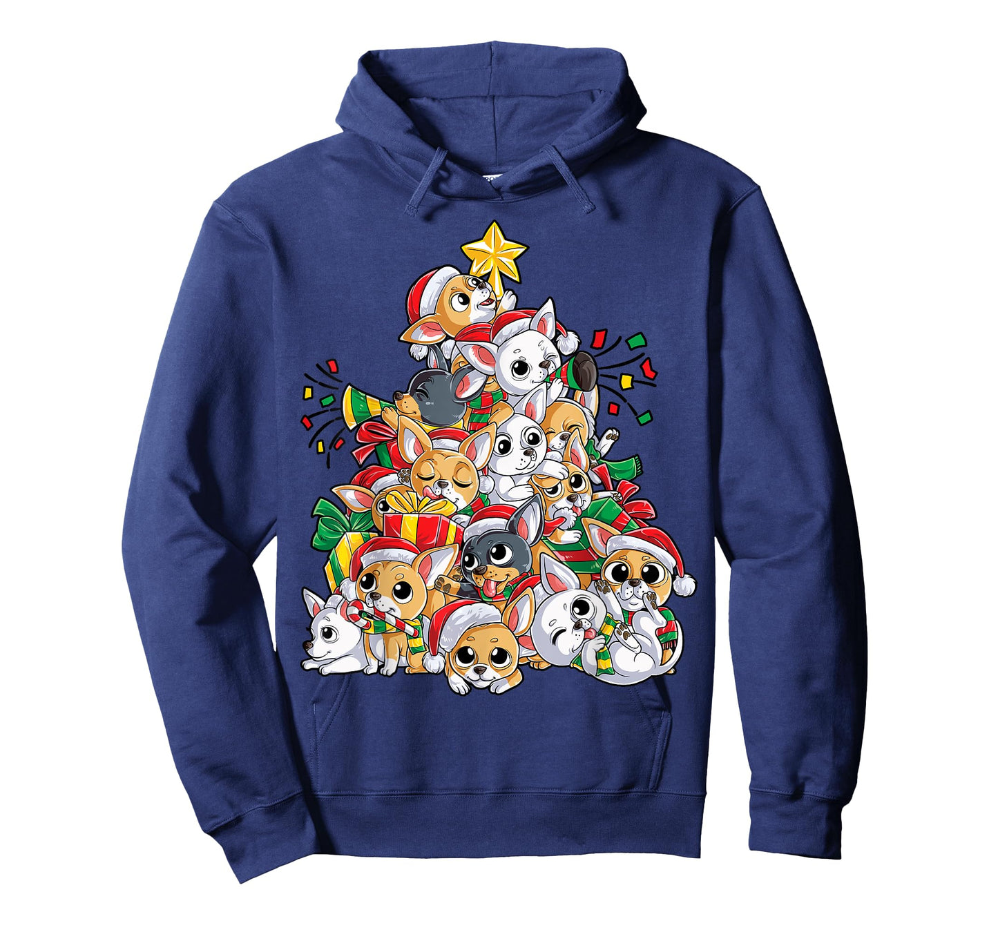 Chihuahua Christmas Tree Dog Santa Xmas Boys Girls Dogmas T-Shirt