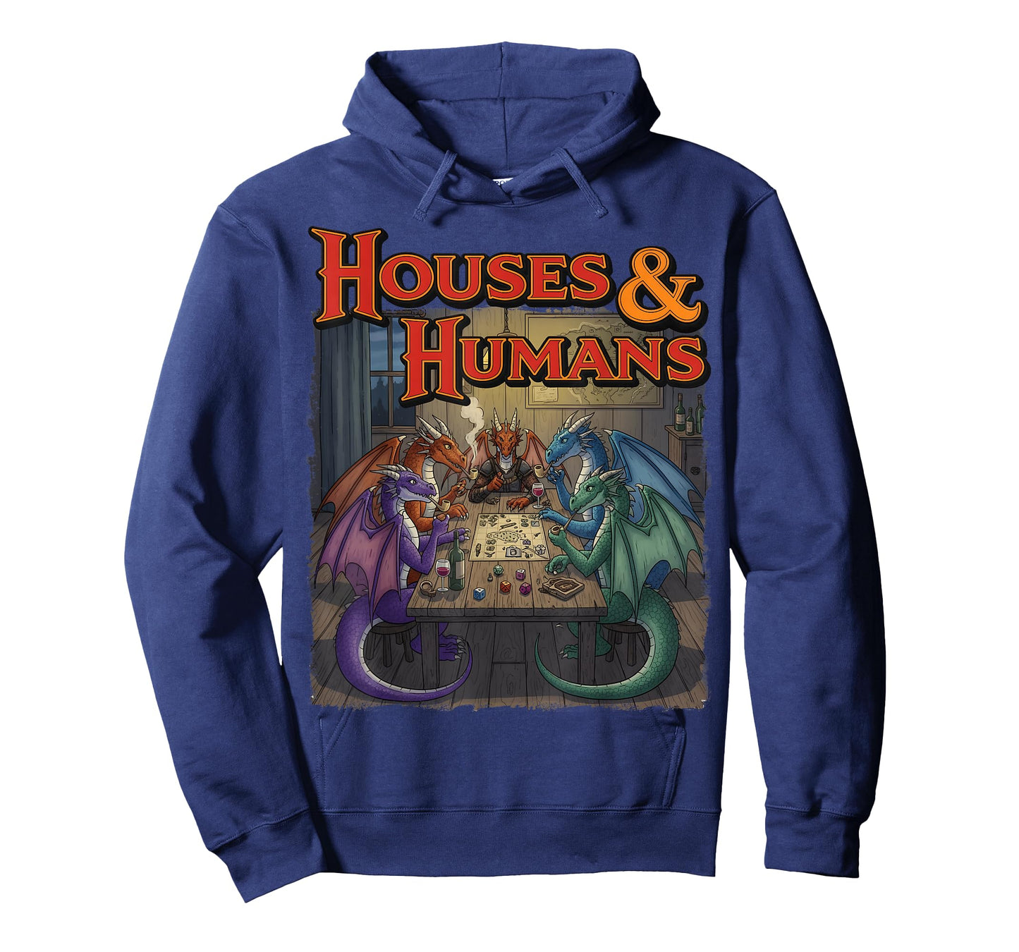 Gaming Houses Humans Funny Rpg Parody Gamer Men Boys Kids T-Shirt