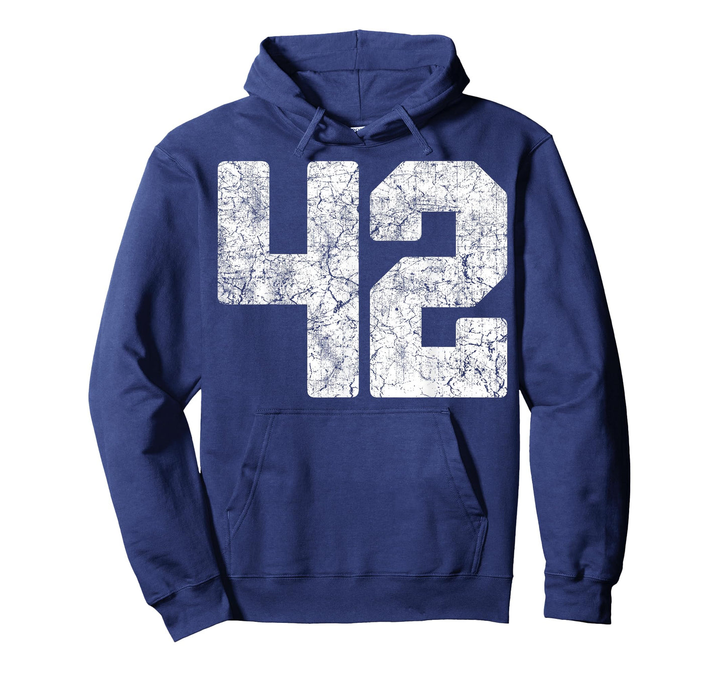 Distressed White Number 42 Jersey Player Uniform #42 Grunge T-Shirt