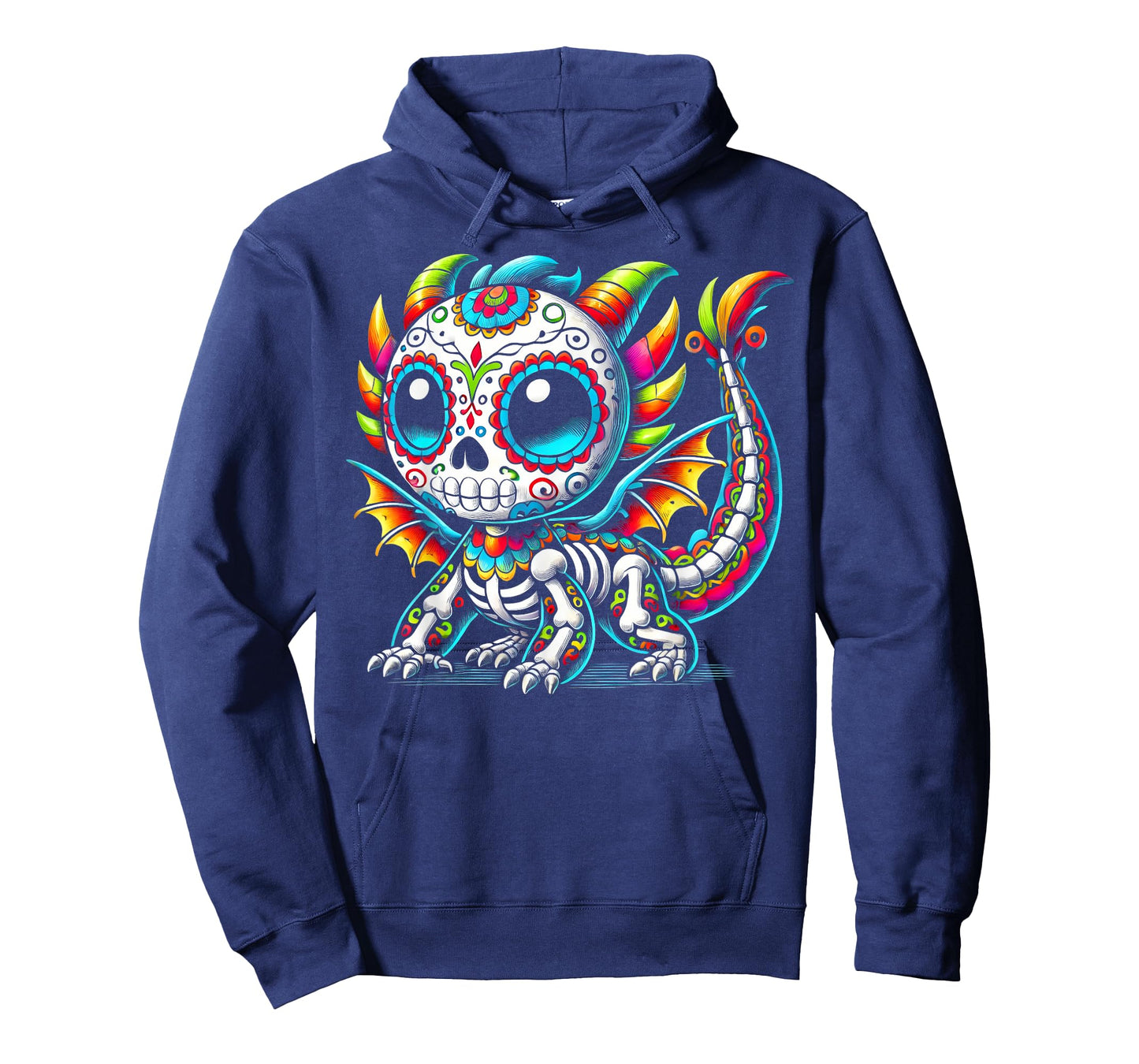 Day of the Dead Sugar Skull Dragon Skeleton Fantasy Lovers T-Shirt