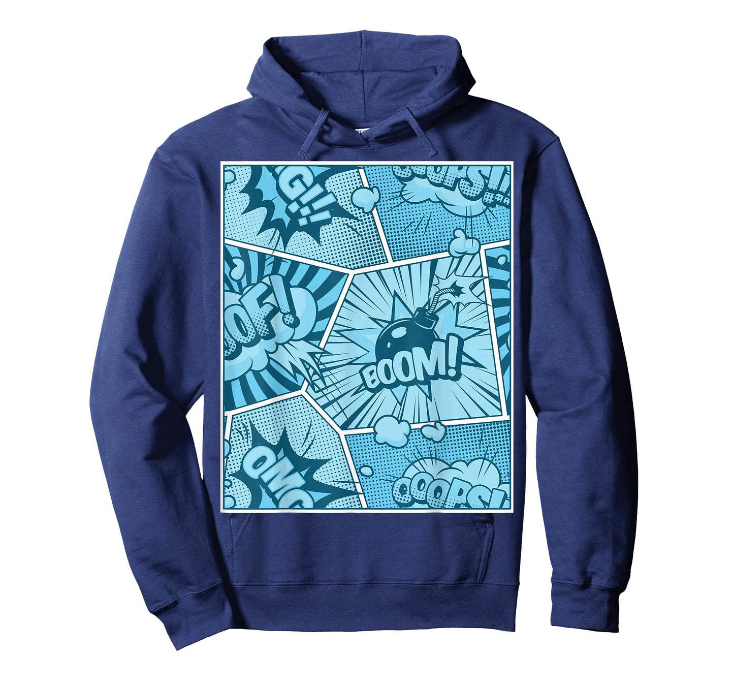 Blue Comic Book Blue Graphic T-Shirt