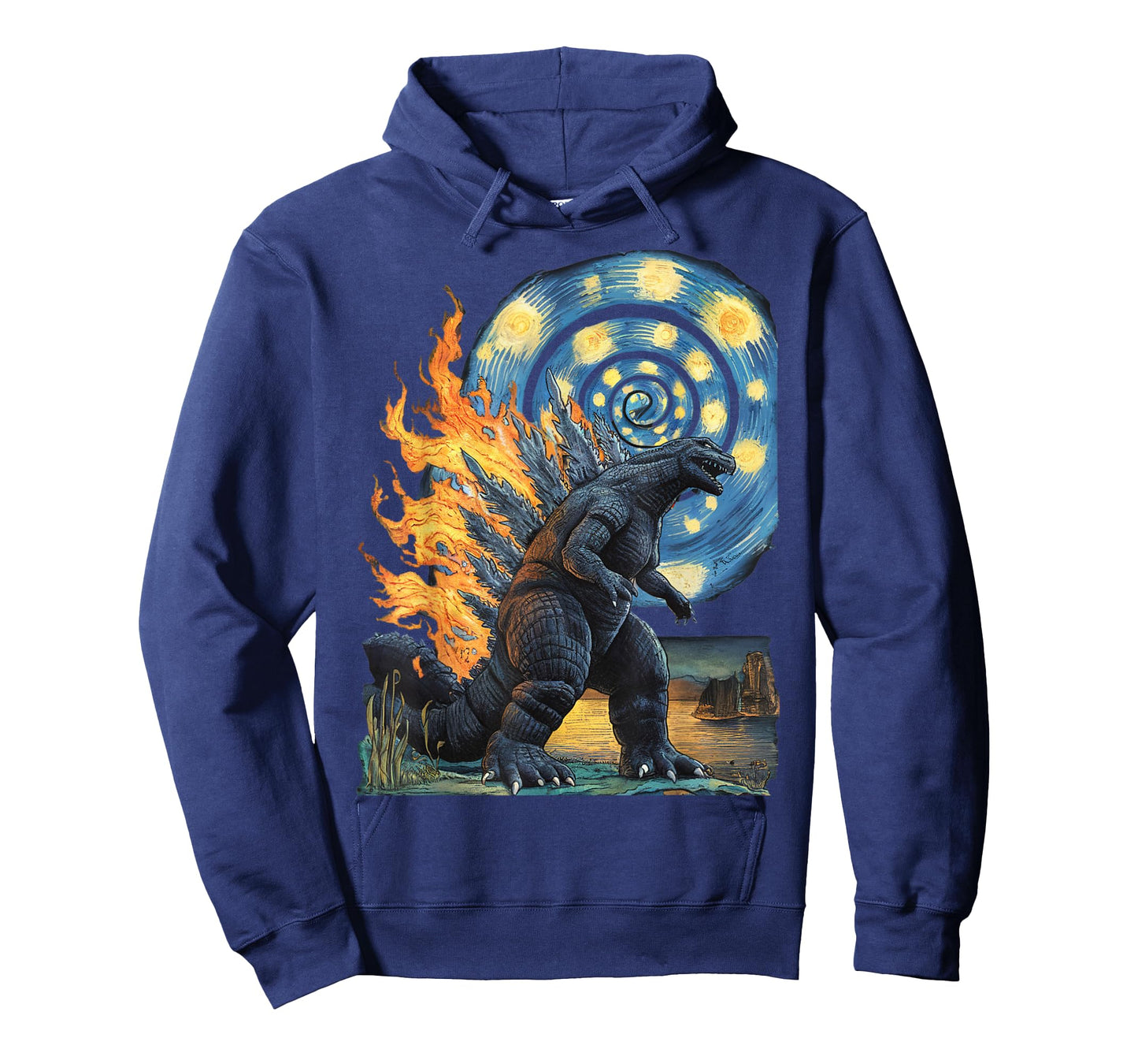 Kaiju Starry Night Japanese Art Anime Van Gogh Funny Gifts T-Shirt