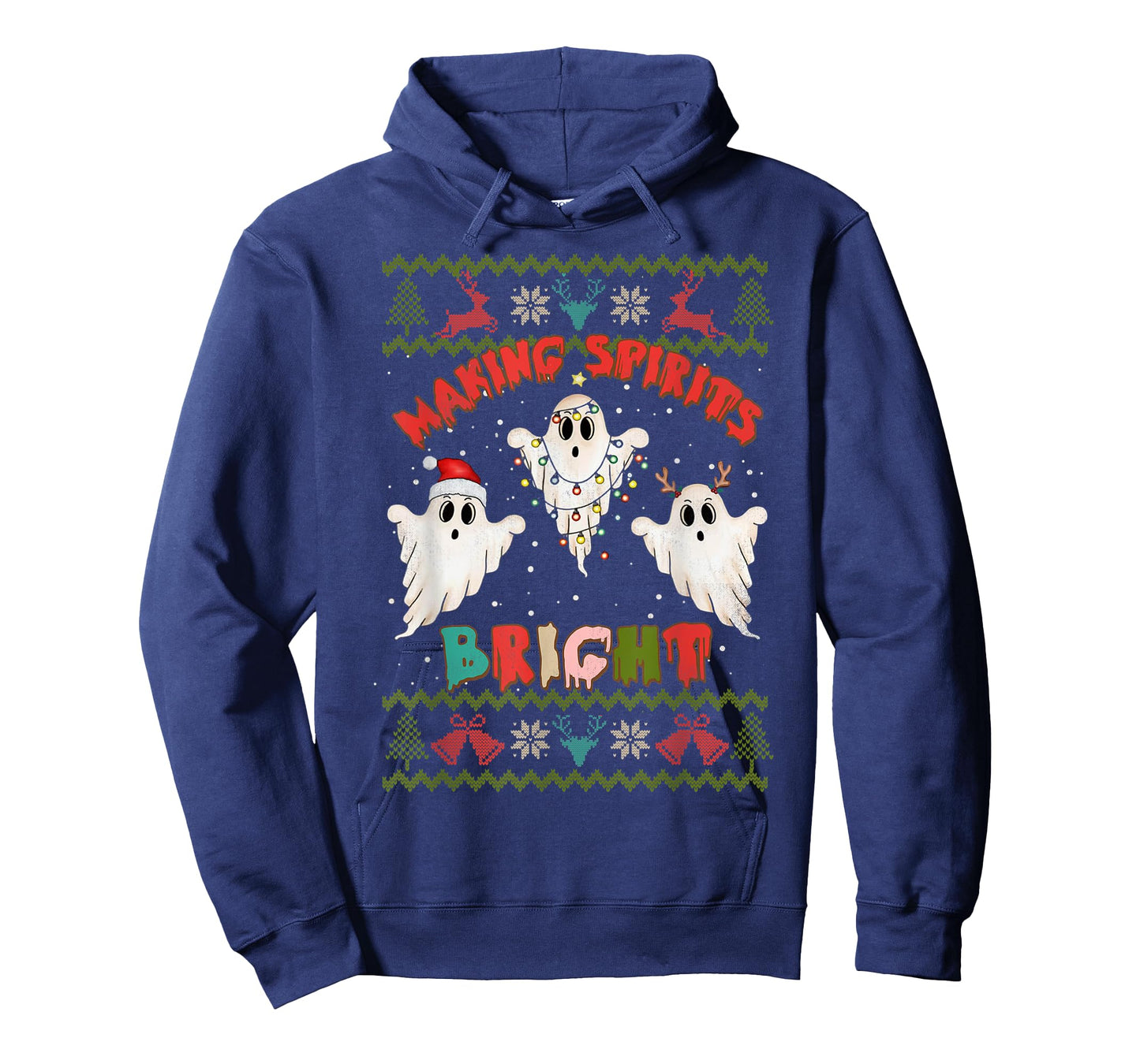 Making Spirits Bright Spooky Ugly Christmas Sweater T-Shirt