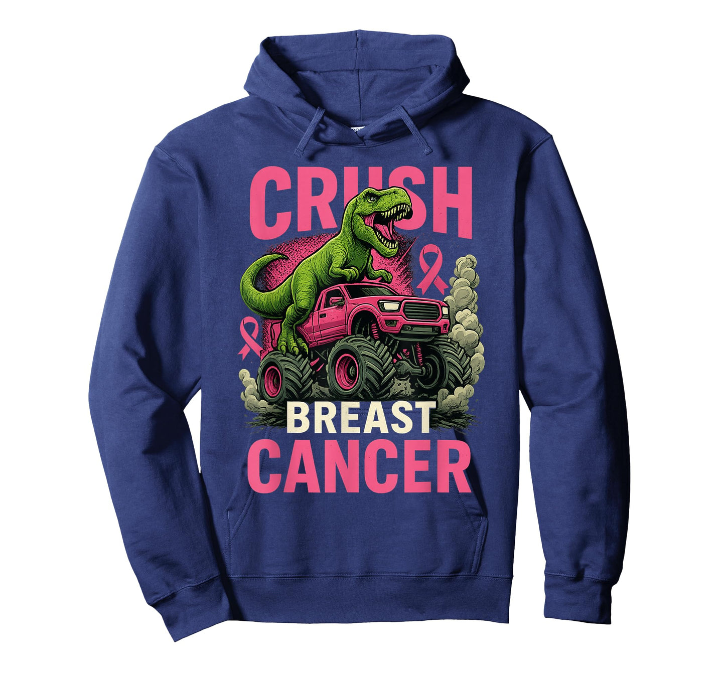 Crush Breast Cancer Awareness Monster Truck Toddler Boy Kids T-Shirt