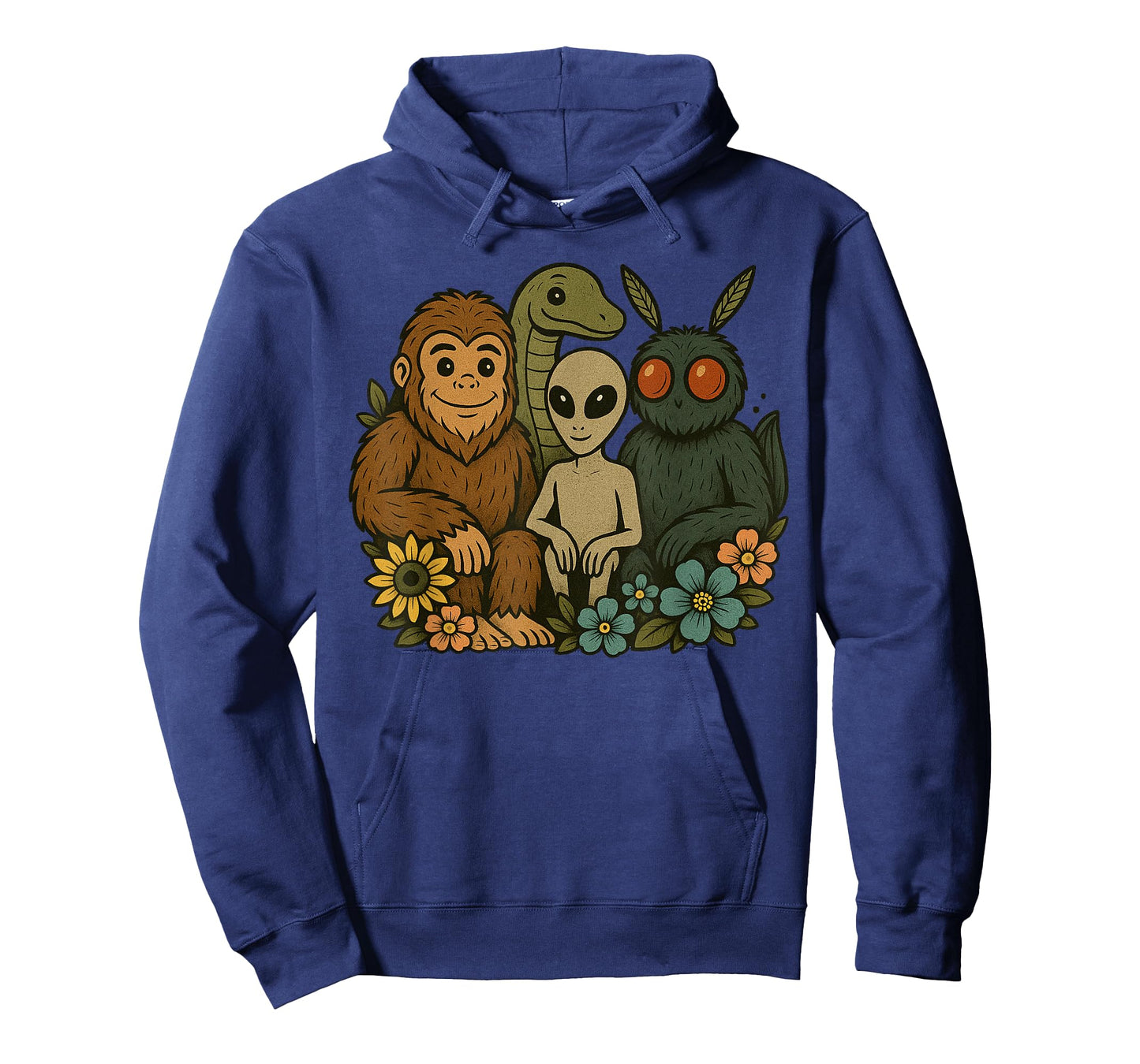 Funny Cryptid Bigfoot Loch Ness Monster Mothman And Aliens T-Shirt