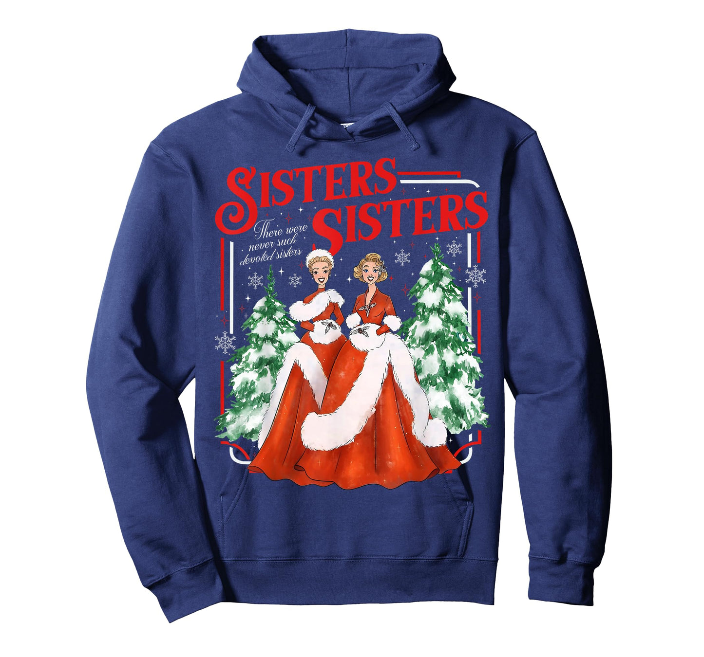 Devoted Sisters Merry Christmas White Xmas Snowflake Holiday T-Shirt