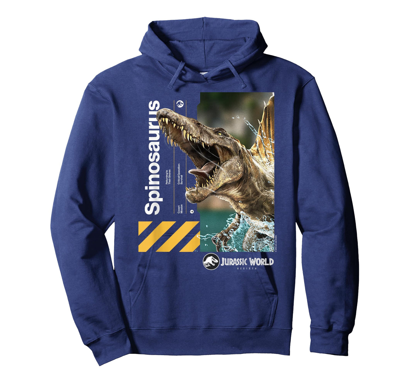 Jurassic World Spinosaurus T-Shirt, Unisex-Adults/Kids, Black, Small, Short Sleeve, Classic Fit, Cotton 80% Polyester 20%