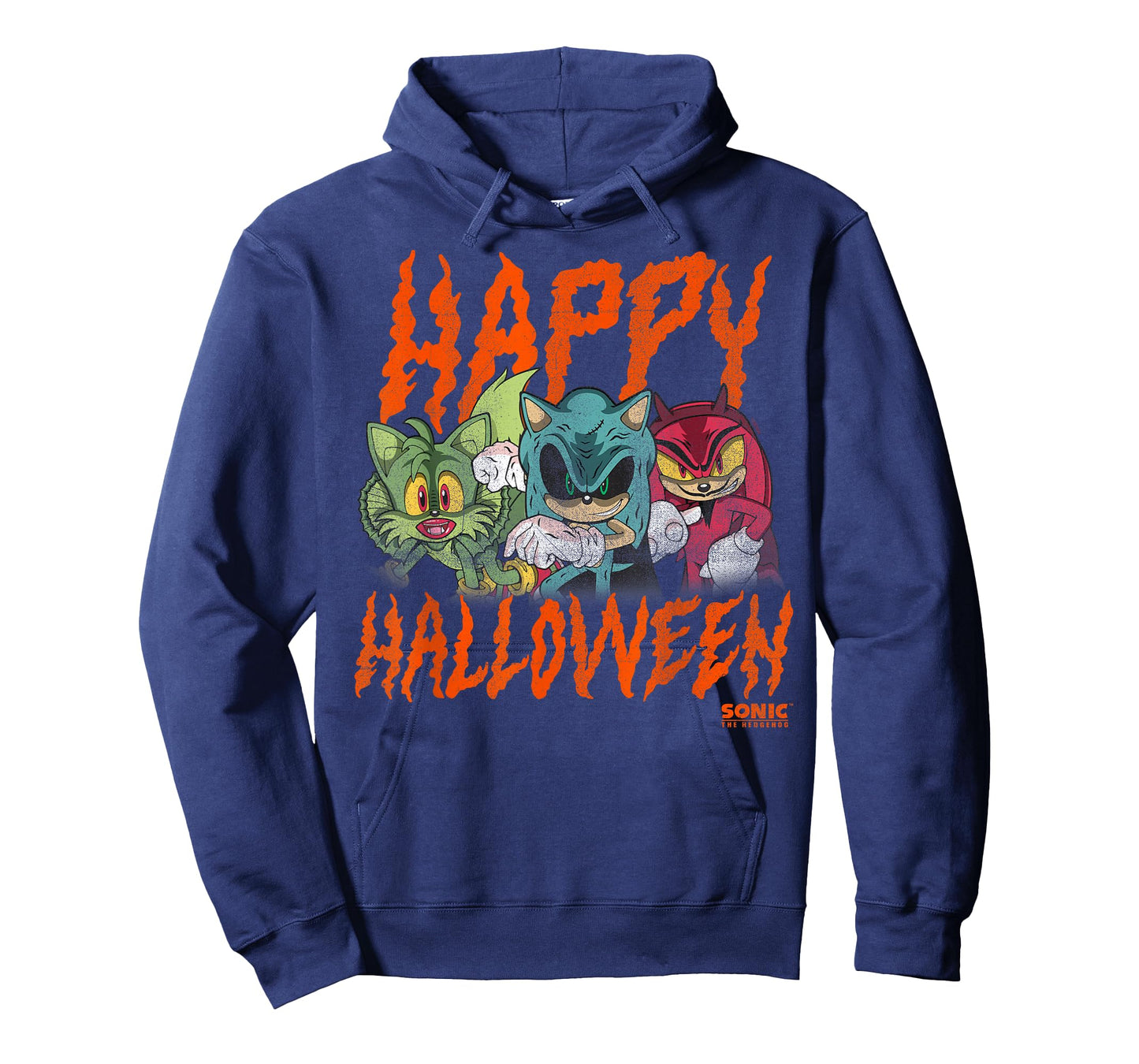 Sonic The Hedgehog Halloween Happy Halloween Distressed T-Shirt